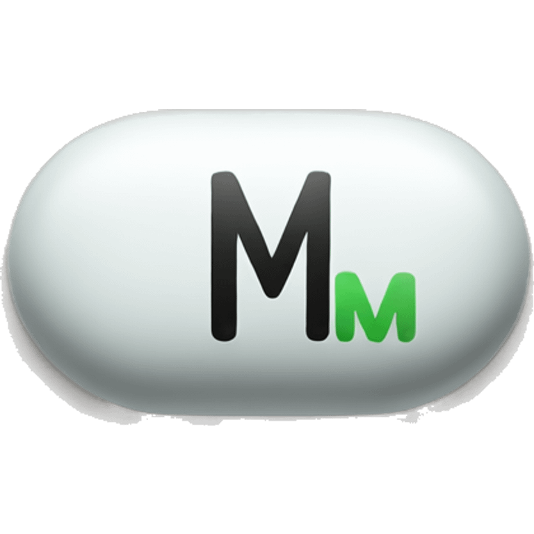 Pill with m logo on it emoji