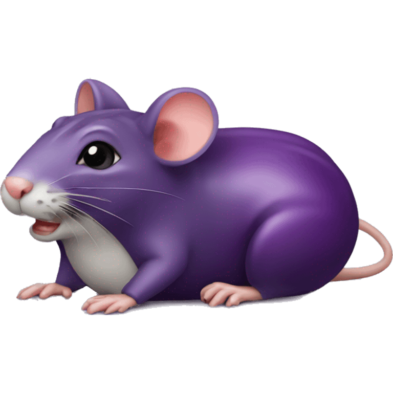 rat and eggplant emoji