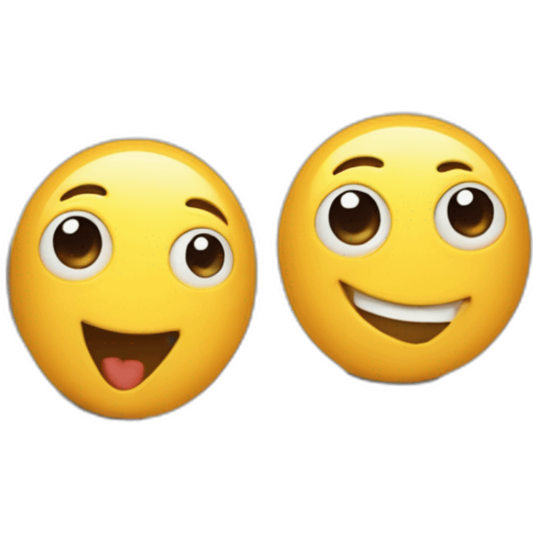 Eager Spoon & Fork Emoji of a spoon and fork with eager, animated faces ready for a meal. emoji