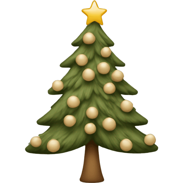 Christmas tree in beige emoji