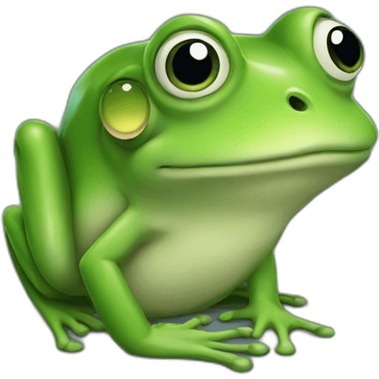 thought frog emoji