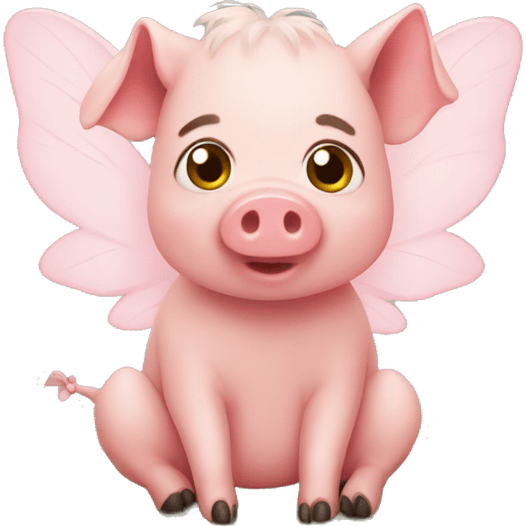 Pig fairy emoji