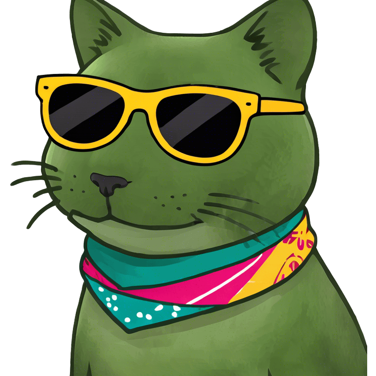 Cat with sunglasses emoji