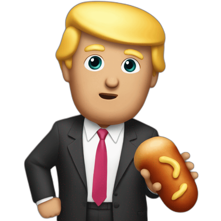 trump-holding-his-sausage emoji