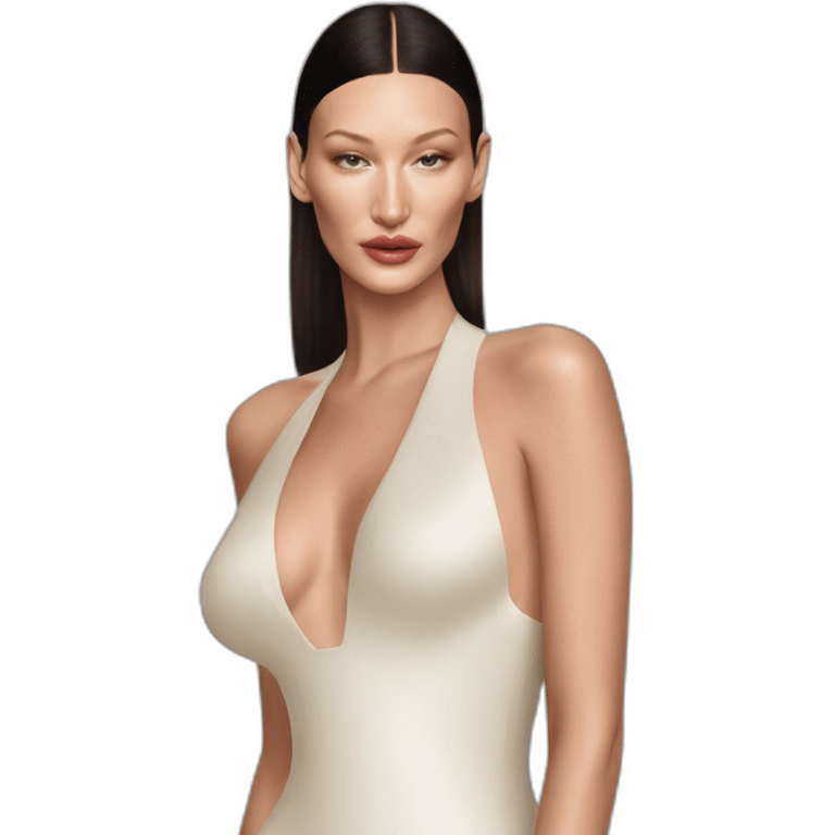 Bella hadid wears coperni dress emoji