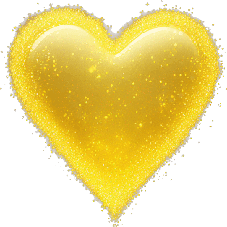 vibrant yellow sparkly heart emoji