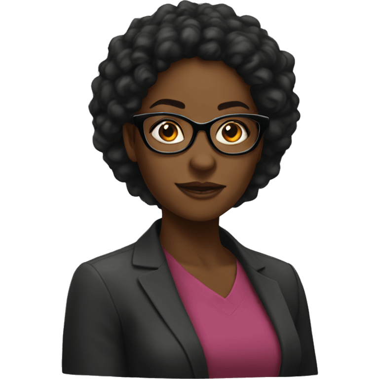 black women with glasses  emoji