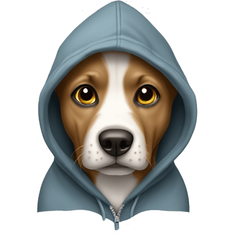 Dog with hoodie emoji