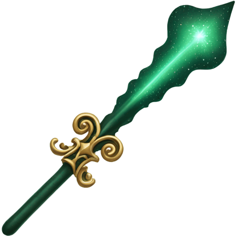 dark green magic wand emoji