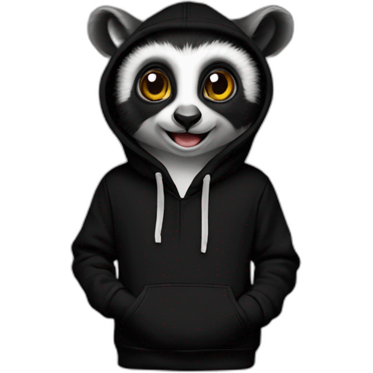 lemur-hoodie-black emoji