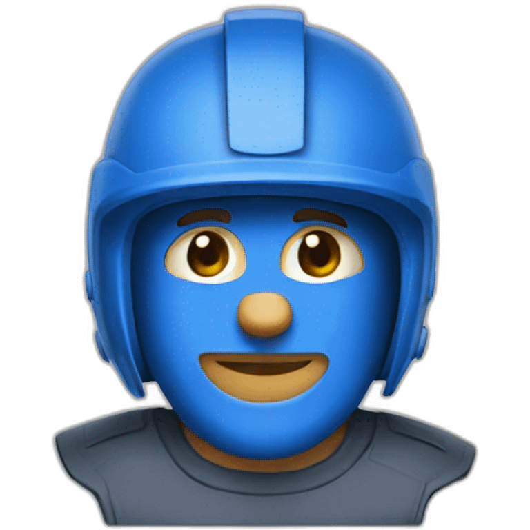 The man in the blue helmet emoji