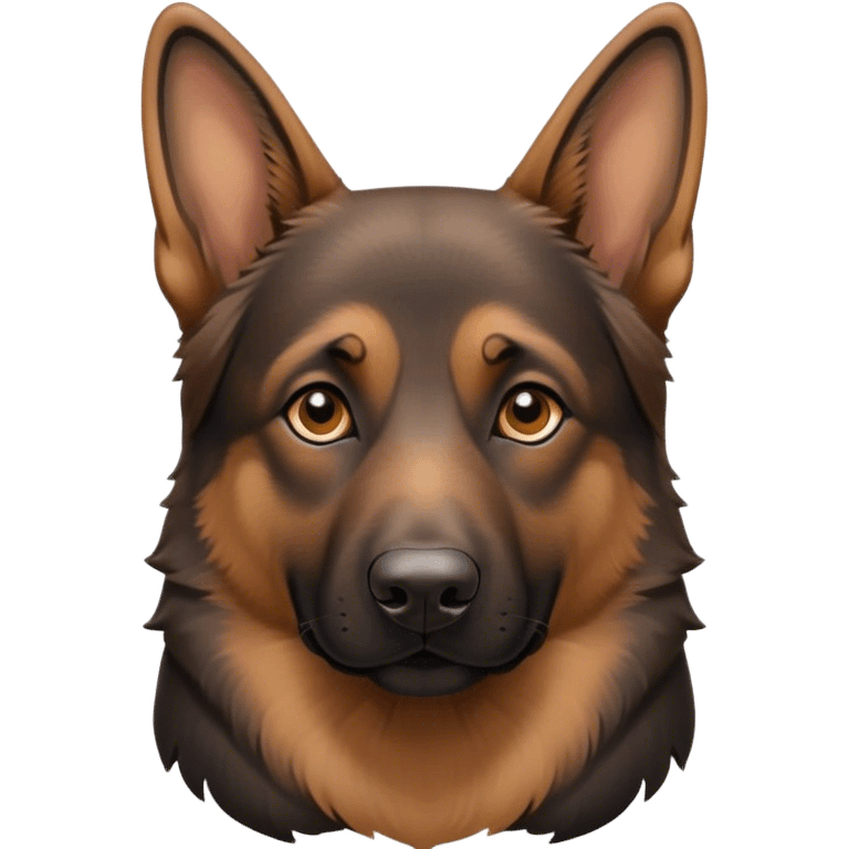 brown and black german shapard emoji