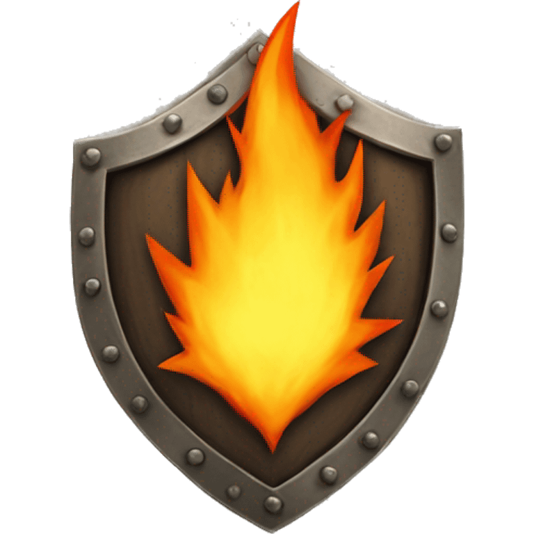 burning spiked shield emoji