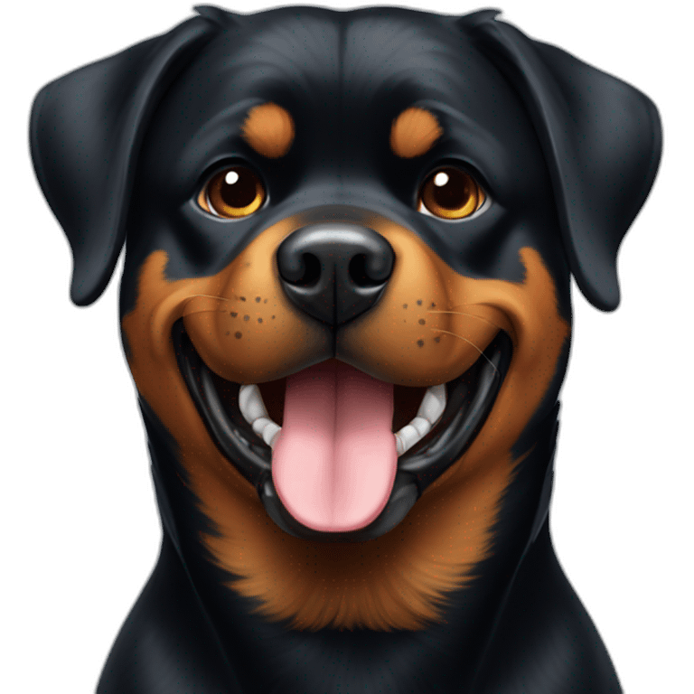 Happy rottweiler emoji