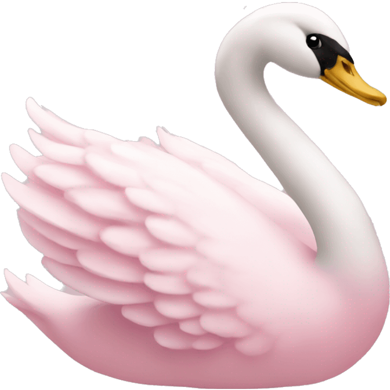 pastel pink swan emoji