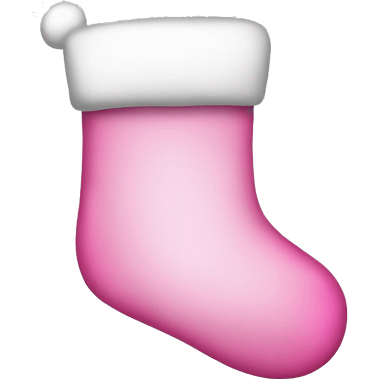 Pink Christmas stocking  emoji