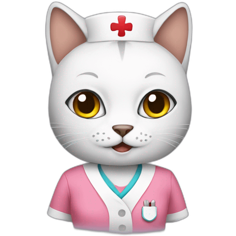 cat with nurse outfit emoji