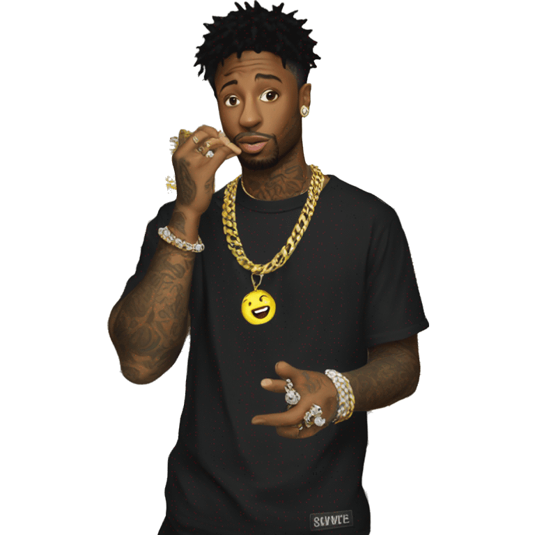 21 savage buying chains emoji