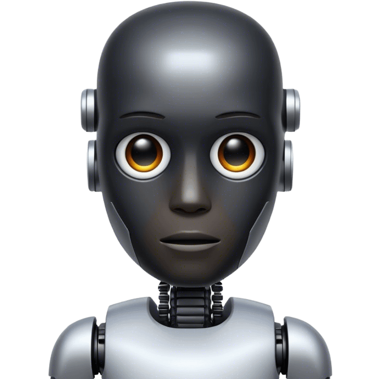 Half robot half black man emoji