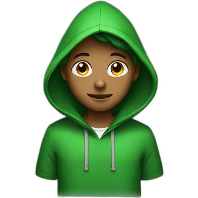 Boy with a green hood emoji