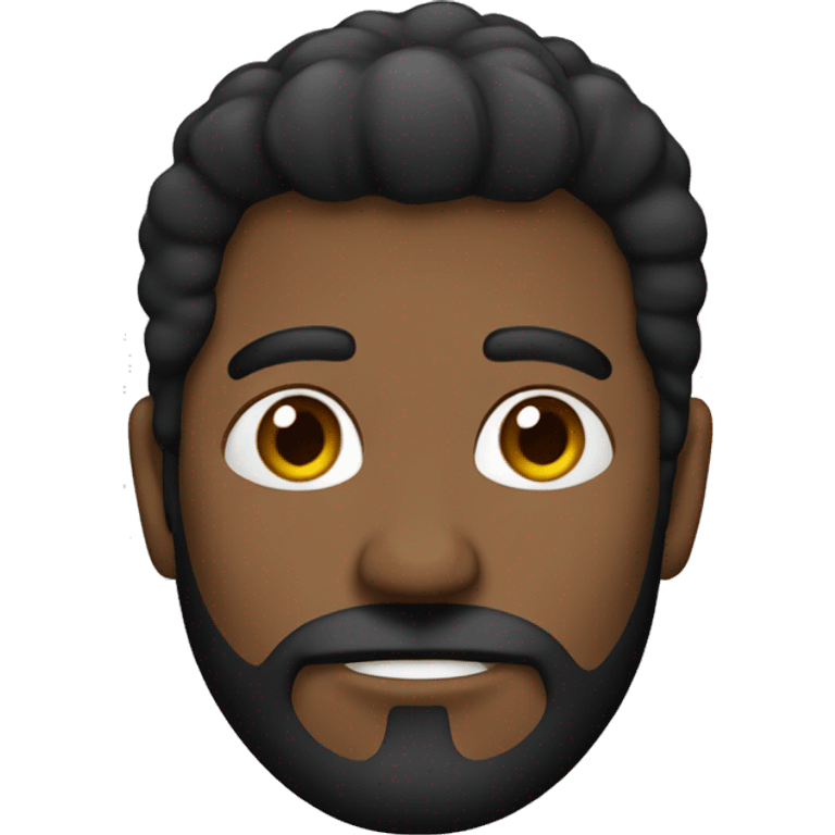 Hombre pelo negro con barba y sin bigote  emoji