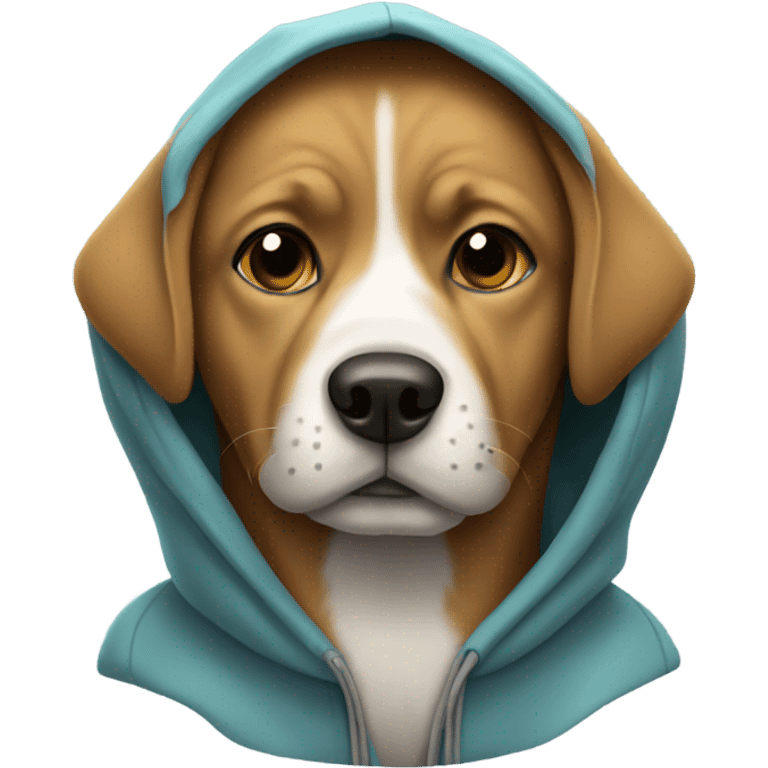 dog wearing hoodie emoji