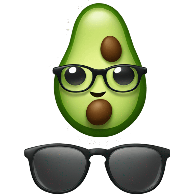 avocado with glasses emoji