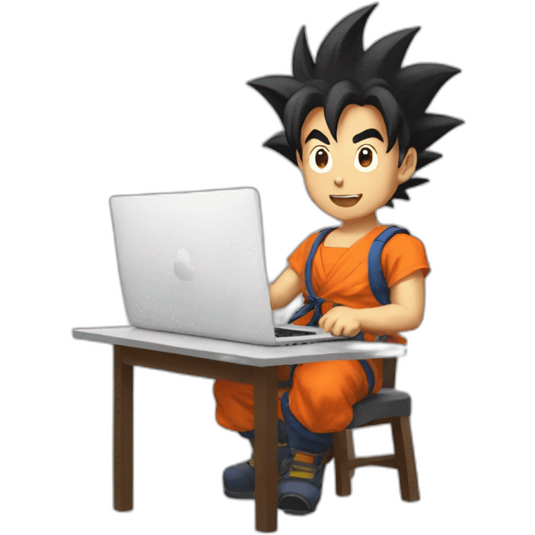 goku remote working emoji