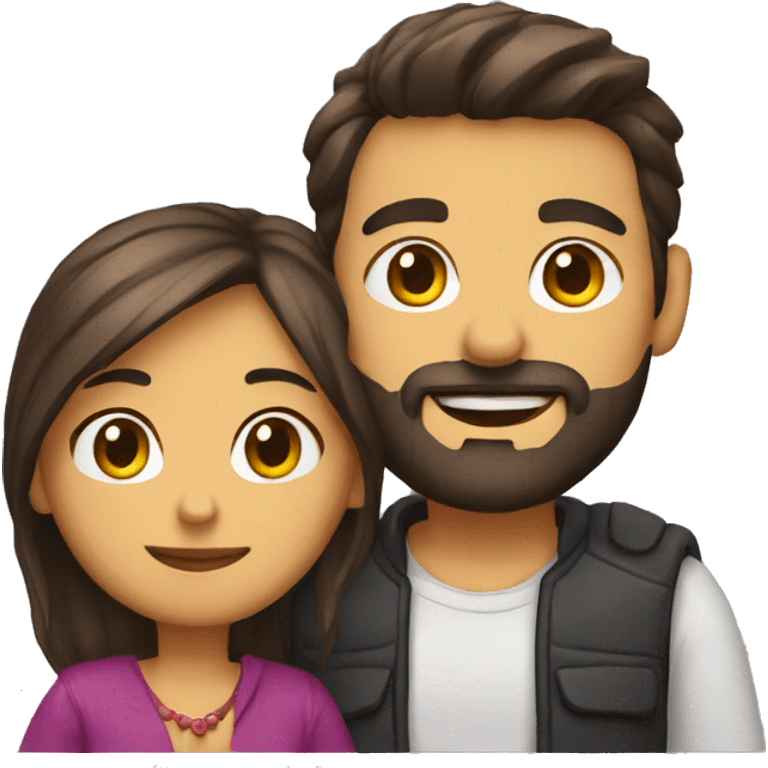 Casal com mala emoji