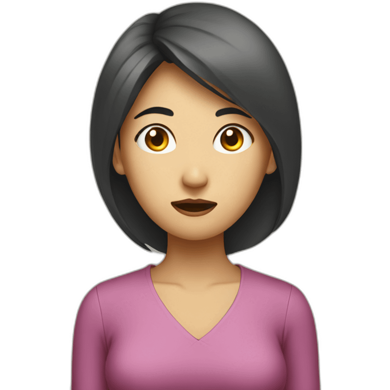 confused asian lady emoji