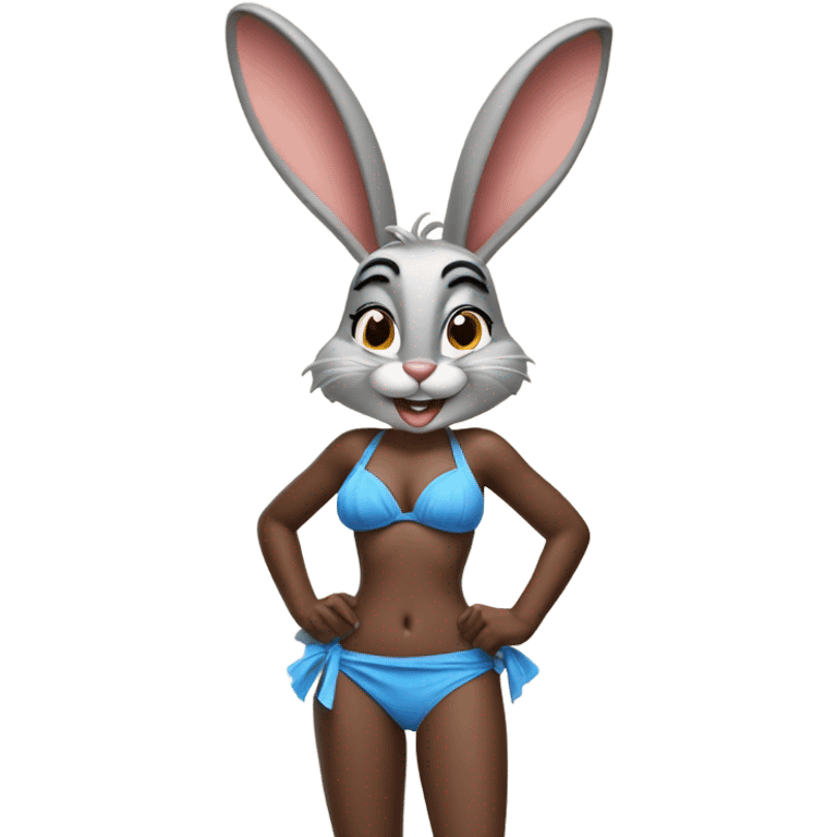 Bugs Bunny in a bikini emoji