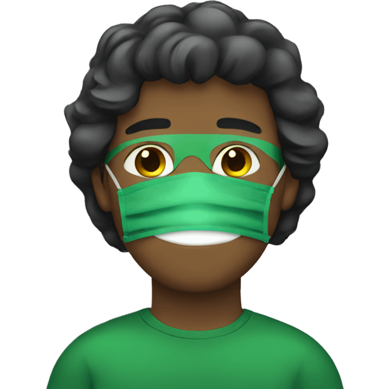 Man wearing green mask  emoji