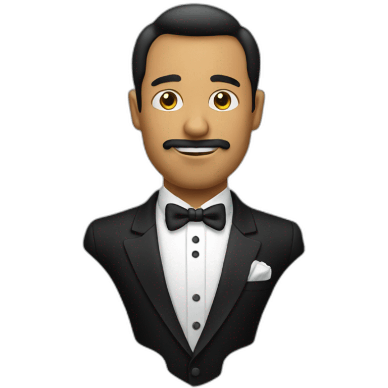 man wearing a dinner jacket front emoji