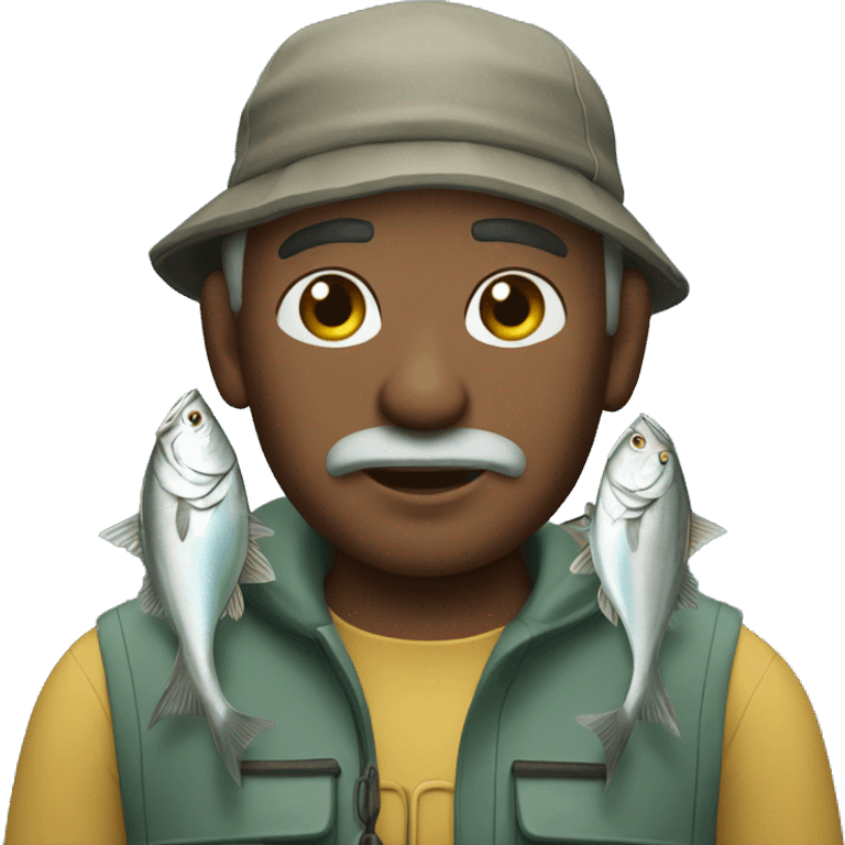 Fisherman with trevally emoji