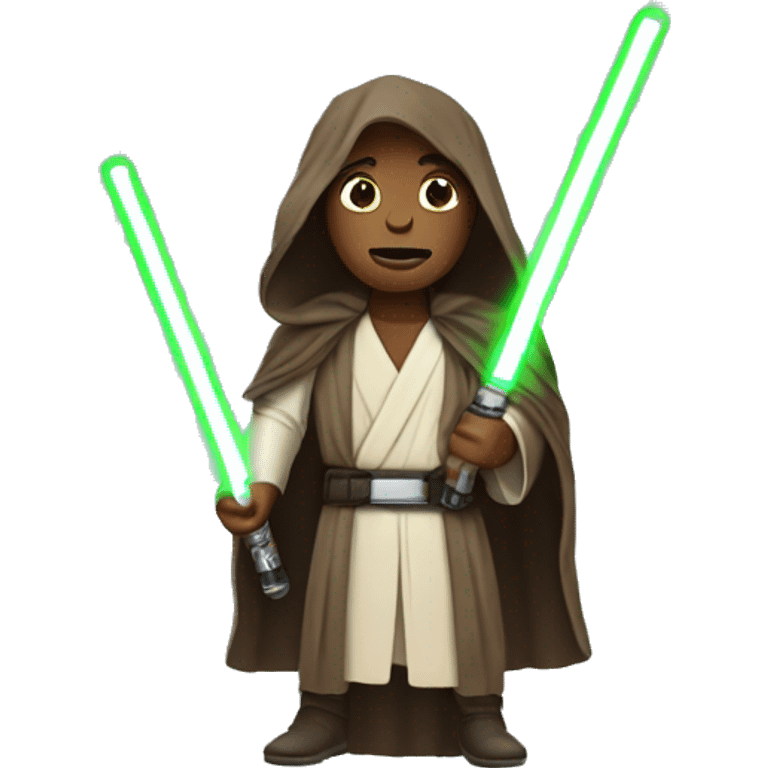 Jedi with lase emoji