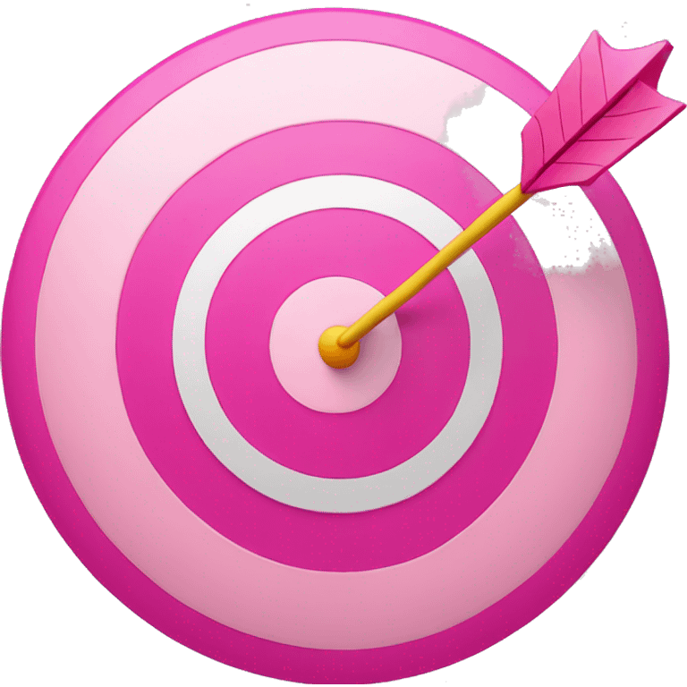 a pink target with an arrow in the middle of it emoji