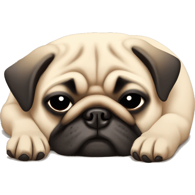 Pug sleeping emoji