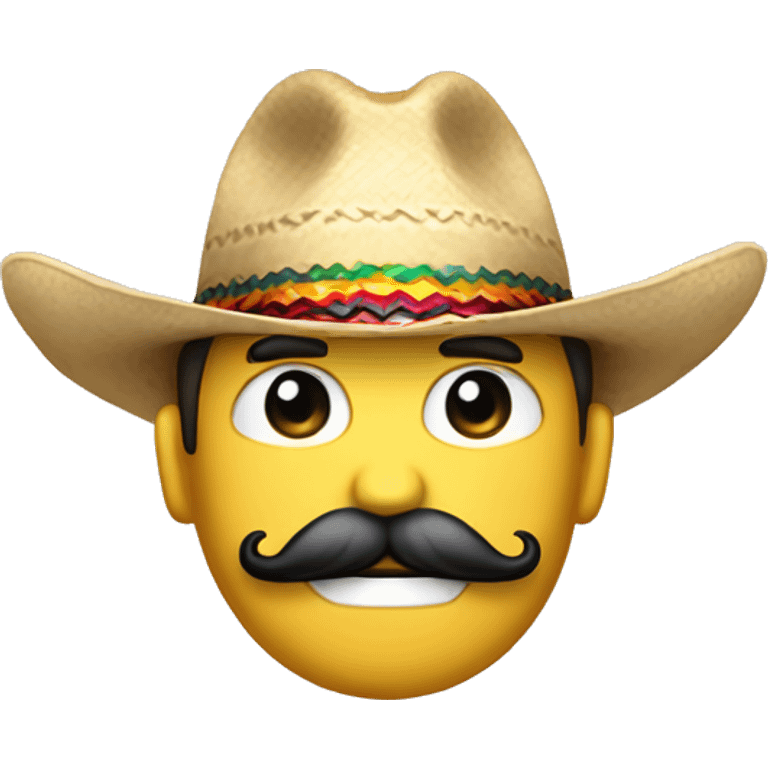 emoji carita con bigote ysombrero votiao emoji