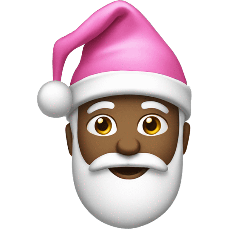 White Santa with pink hat emoji