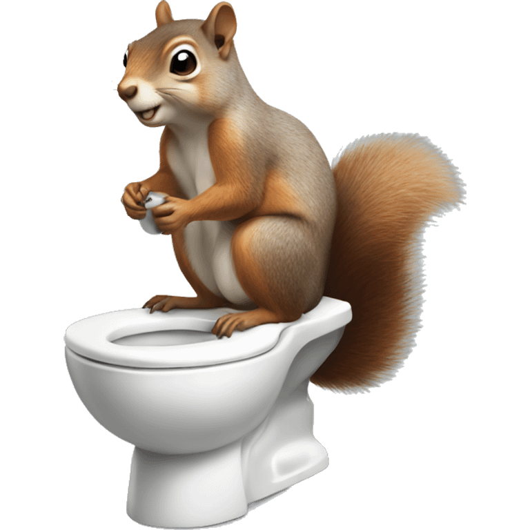 Squirrel on the toilet  emoji