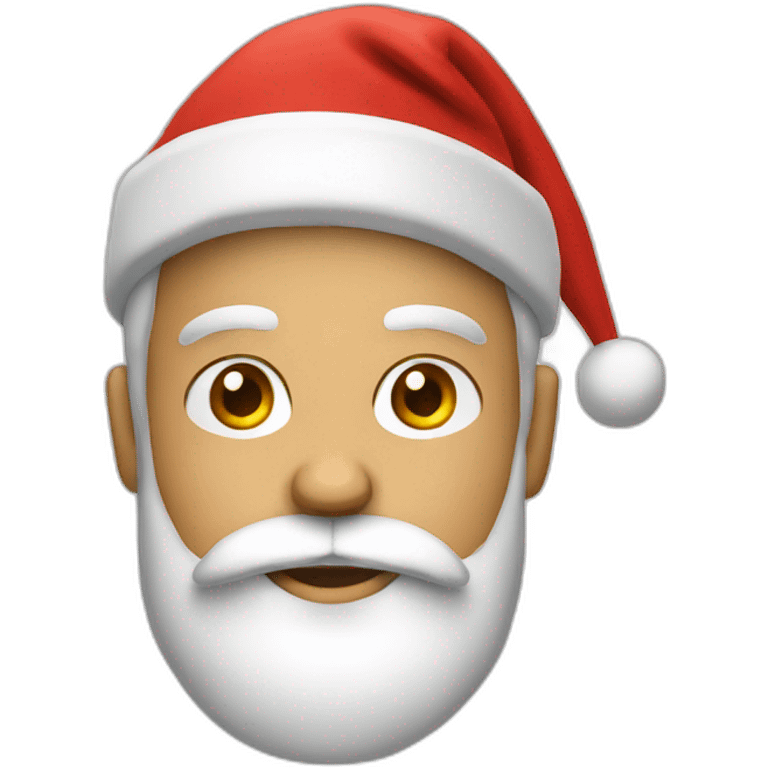 Bearded man with Christmas hat emoji