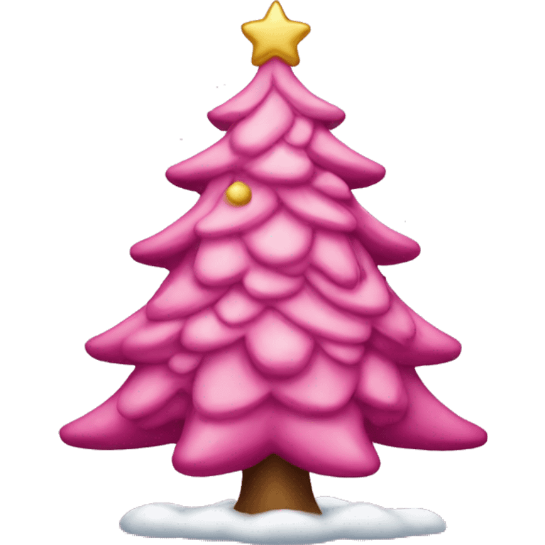 Pink Christmas tree emoji