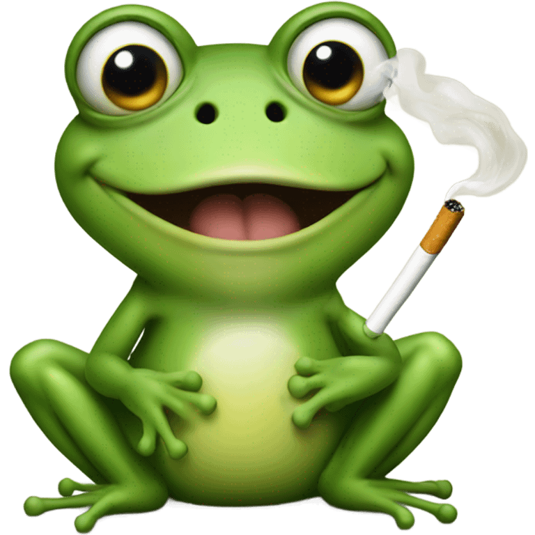 peepo frog smoking  emoji