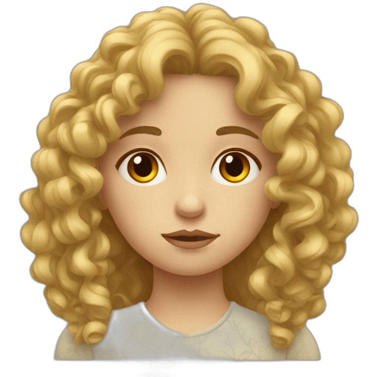 sad curly russian girl emoji