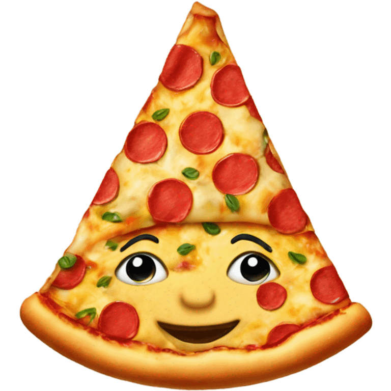 Pizza with a hat on emoji