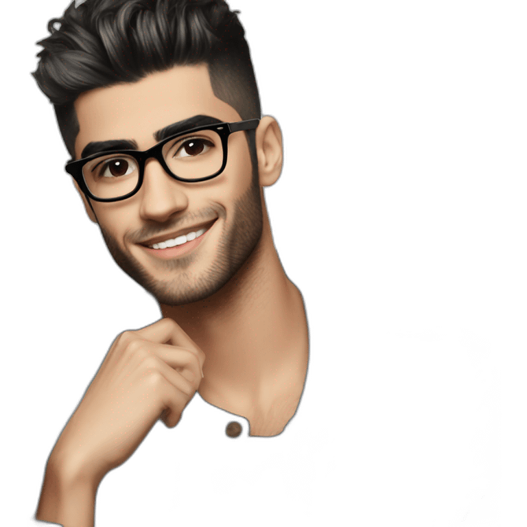 Zayn Malik wearing glasses emoji