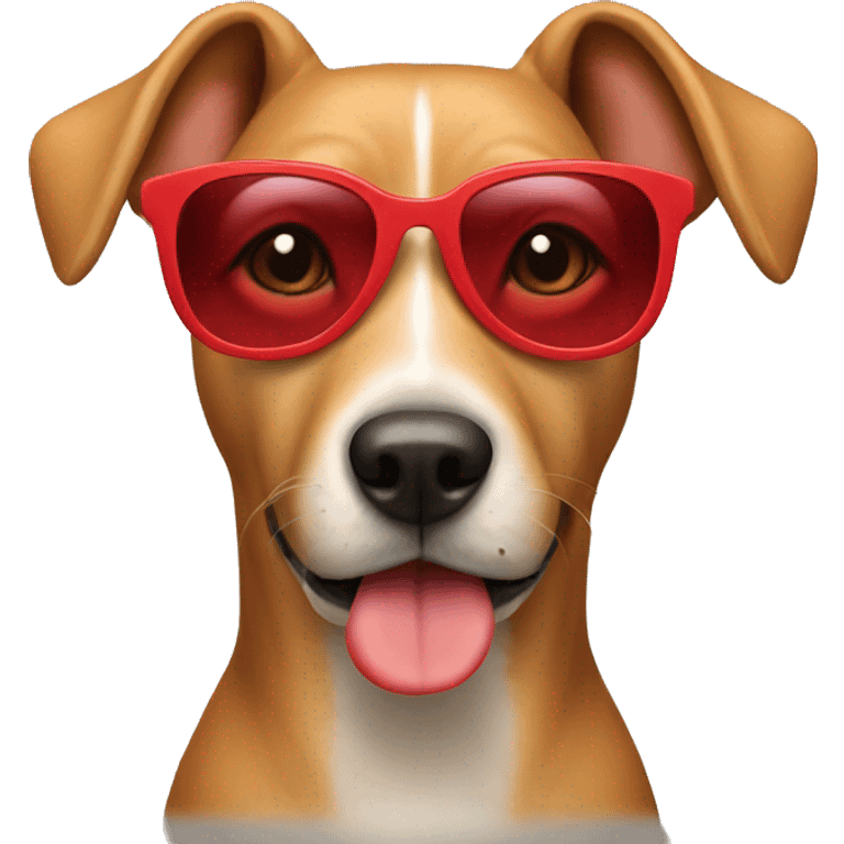 Dog with red shades  emoji