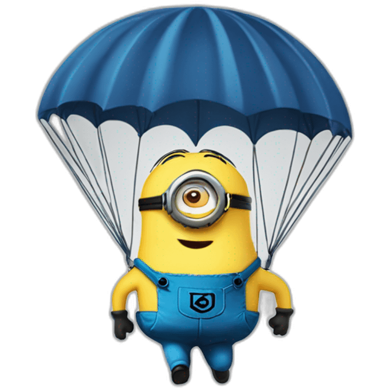 Un minion qui saute en parachute emoji