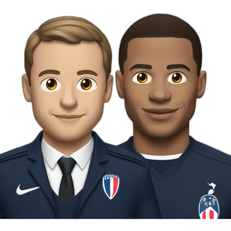 Macron et Mbappé emoji