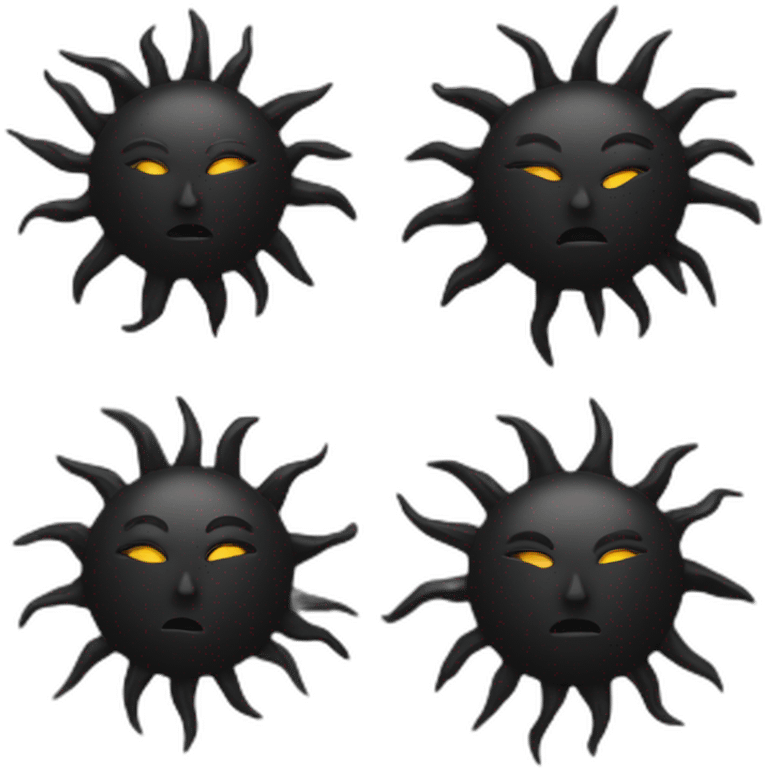 Black sun emoji